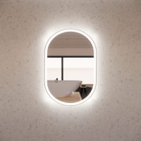 Pill Led Mirrors With Brushed Nickel Framed
